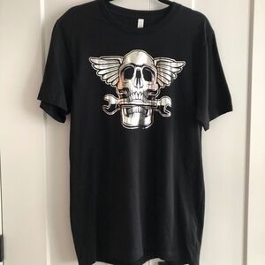 SKULL T shirt, Skull with Wrench Design, Graphic T, Size Large, New Without Tags